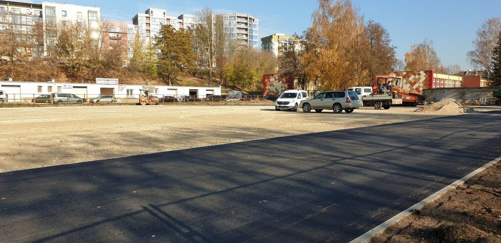 J. Lelevelio gimnazijos sporto aikštynas (Minties g. 3) - Sporta laukums vai korti - būvdarbu attēli