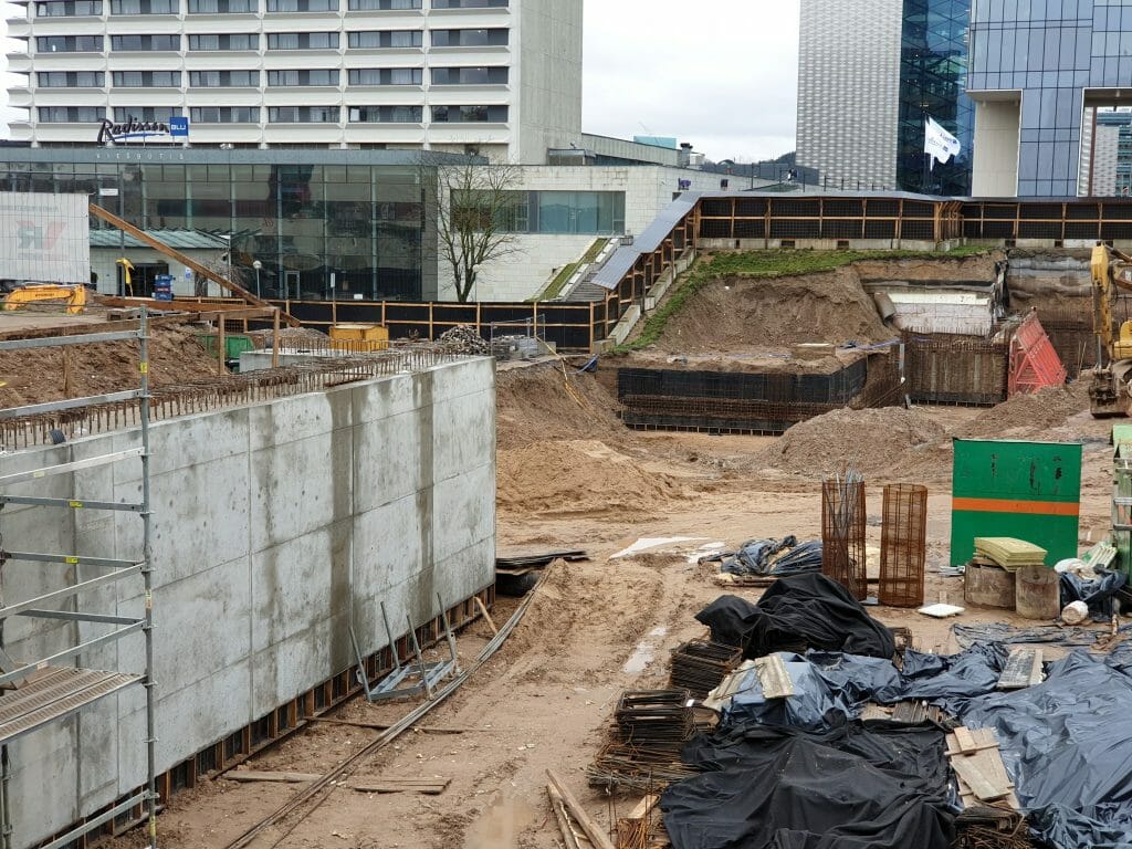 Artery (Konstitucijos pr. 18B) - Biroju centrs - būvdarbu attēli