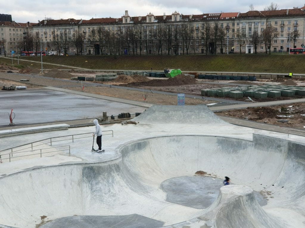 Neries dešiniosios krantinės (Upės g.) - Bike path, Sports field or court, Waterside - construction photos