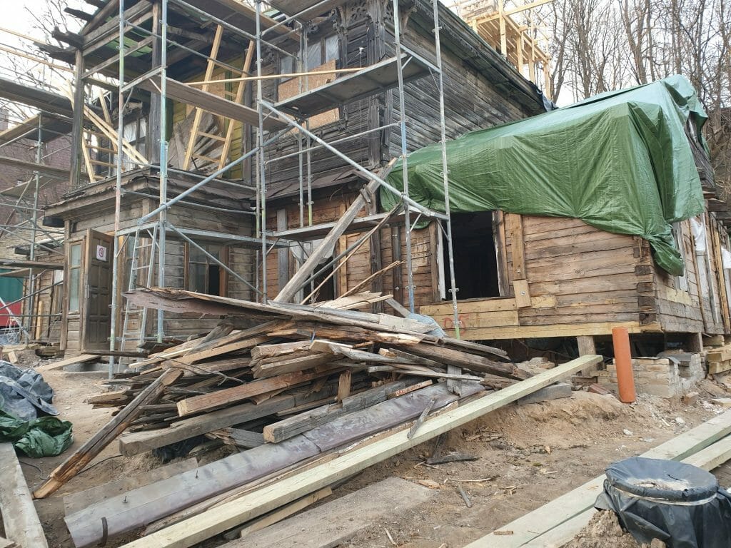 Medinės architektūros muziejus (Polocko g. 52) - Museum - construction photos
