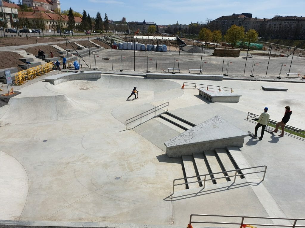 Neries dešiniosios krantinės (Upės g.) - Bike path, Sports field or court, Waterside - construction photos