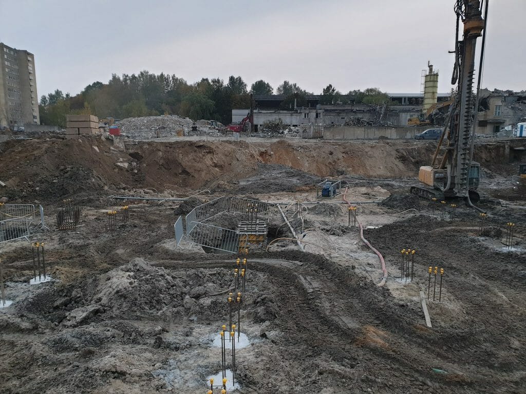 Vilnelės skverai 1 etapas (Manufaktūrų g. 7) - Multi apartment - construction photos