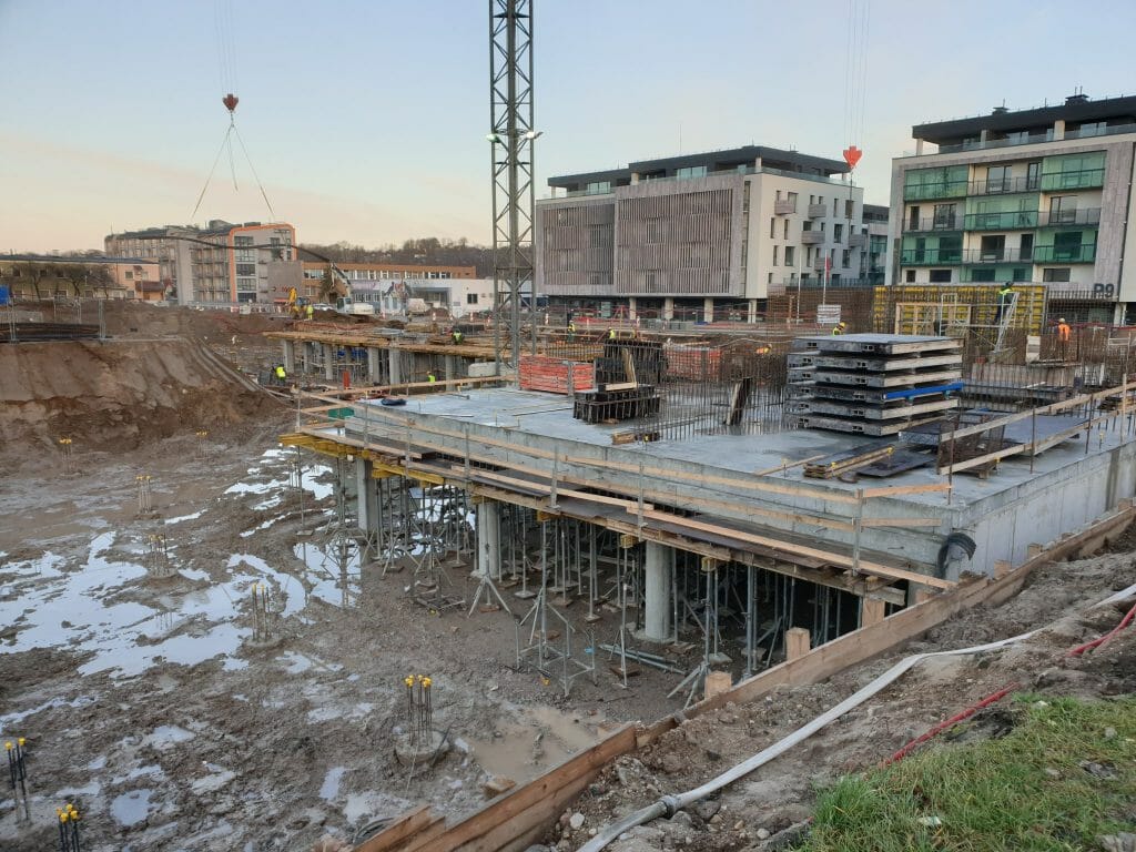 Vilnelės skverai 1 etapas (Manufaktūrų g. 7) - Multi apartment - construction photos