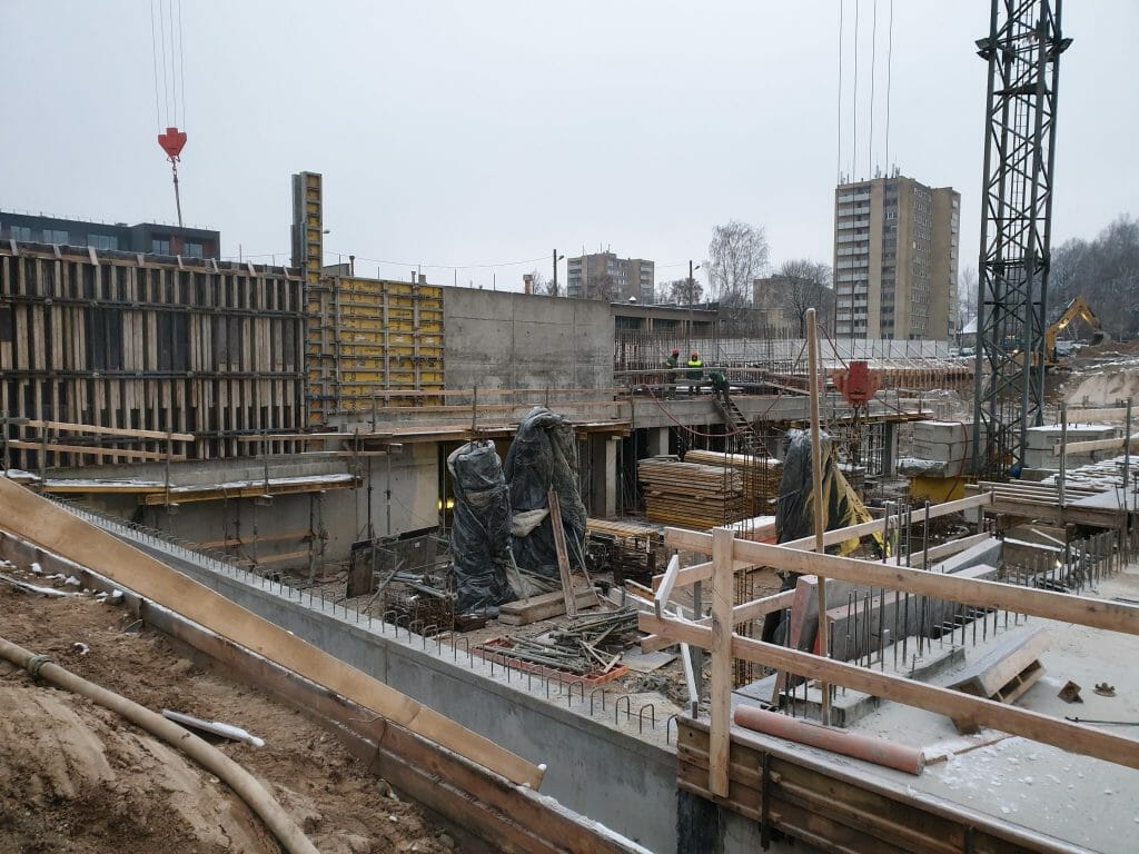 Vilnelės skverai 1 etapas (Manufaktūrų g. 7) - Multi apartment - construction photos