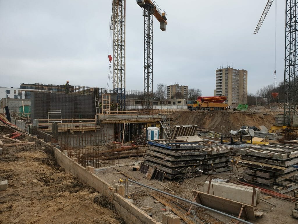 Vilnelės skverai 1 etapas (Manufaktūrų g. 7) - Multi apartment - construction photos