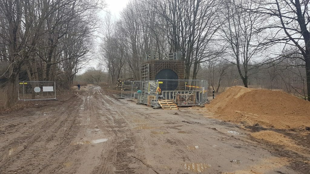 Lietaus kolektoriaus ir nuotekų valymo įrenginių rekonstrukcija ir statyba Verkių, Kareivių g. (Kareivių g.) - Distribution network - construction photos