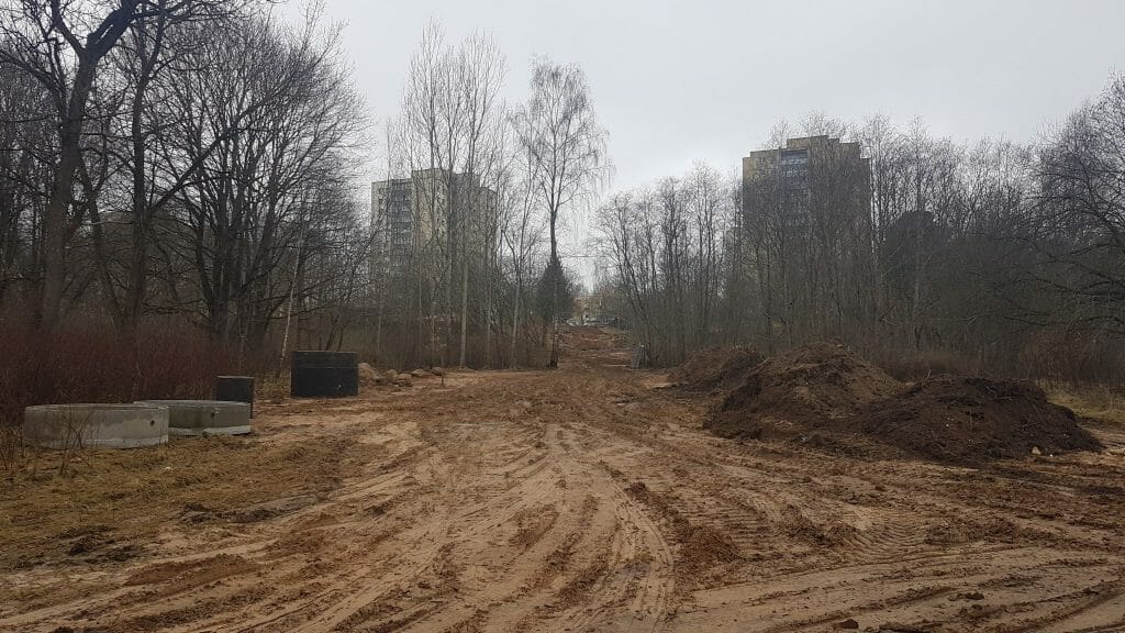 Lietaus kolektoriaus ir nuotekų valymo įrenginių rekonstrukcija ir statyba Verkių, Kareivių g. (Kareivių g.) - Distribution network - construction photos