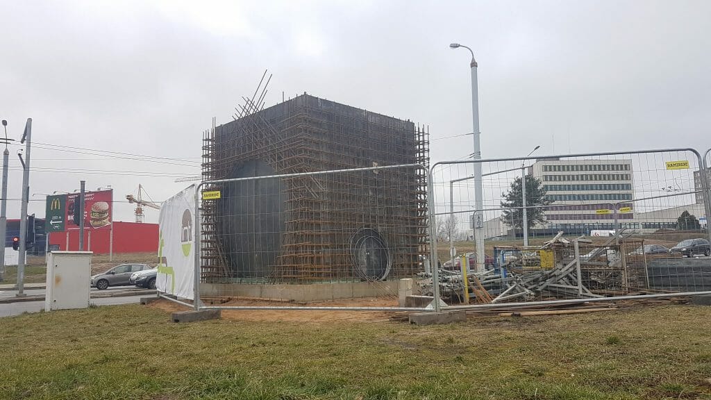 Lietaus kolektoriaus ir nuotekų valymo įrenginių rekonstrukcija ir statyba Verkių, Kareivių g. (Kareivių g.) - Distribution network - construction photos