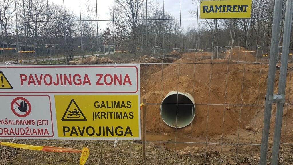 Lietaus kolektoriaus ir nuotekų valymo įrenginių rekonstrukcija ir statyba Verkių, Kareivių g. (Kareivių g.) - Distribution network - construction photos