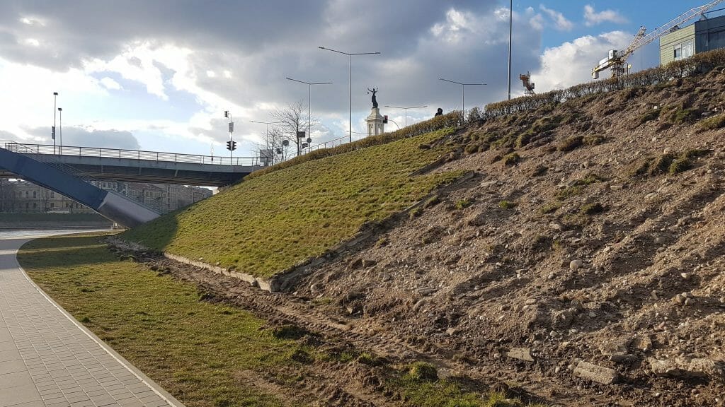 Neries dešiniosios krantinės (Upės g.) - Bike path, Sports field or court, Waterside - construction photos