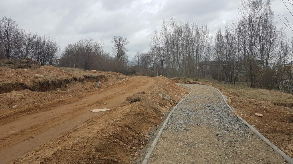 Neries senvagės slėnis (Linkmenų g.) - Bike path, Park - construction photos