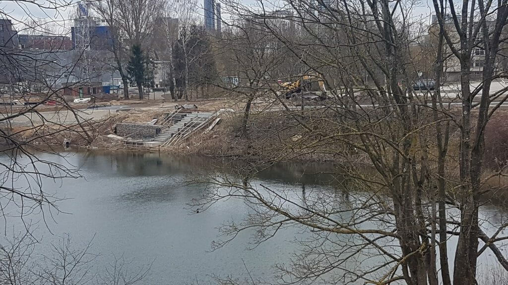 Neries senvagės slėnis (Linkmenų g.) - Bike path, Park - construction photos