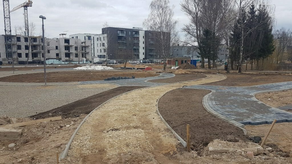 Neries senvagės slėnis (Linkmenų g.) - Bike path, Park - construction photos