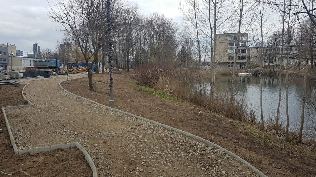 Neries senvagės slėnis (Linkmenų g.) - Bike path, Park - construction photos