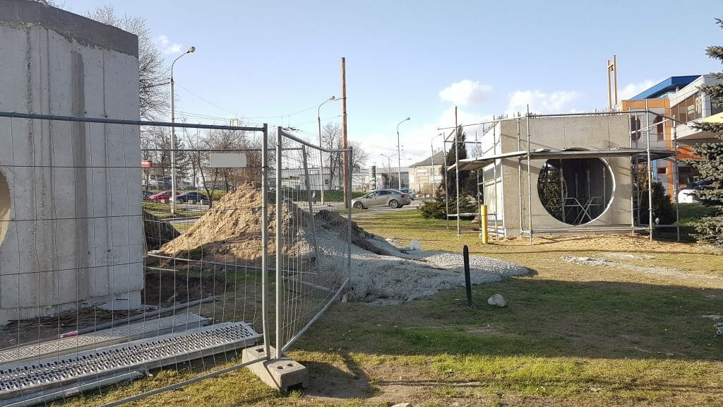 Lietaus kolektoriaus ir nuotekų valymo įrenginių rekonstrukcija ir statyba Verkių, Kareivių g. (Kareivių g.) - Distribution network - construction photos