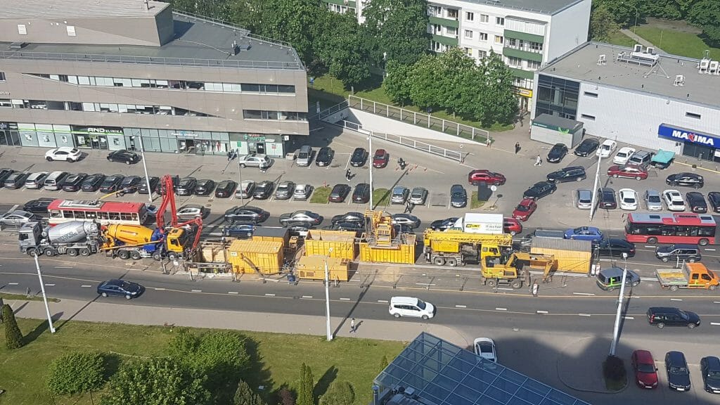 Lietaus kolektoriaus ir nuotekų valymo įrenginių rekonstrukcija ir statyba Verkių, Kareivių g. (Kareivių g.) - Distribution network - construction photos