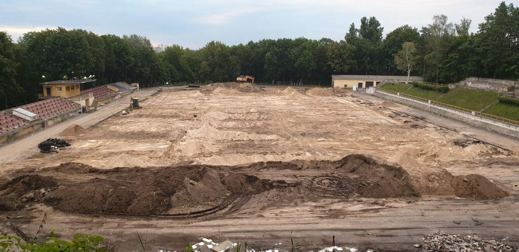 Kalnų parko stadionas (T. Kosciuškos g. 7) - Sports field or court - construction photos