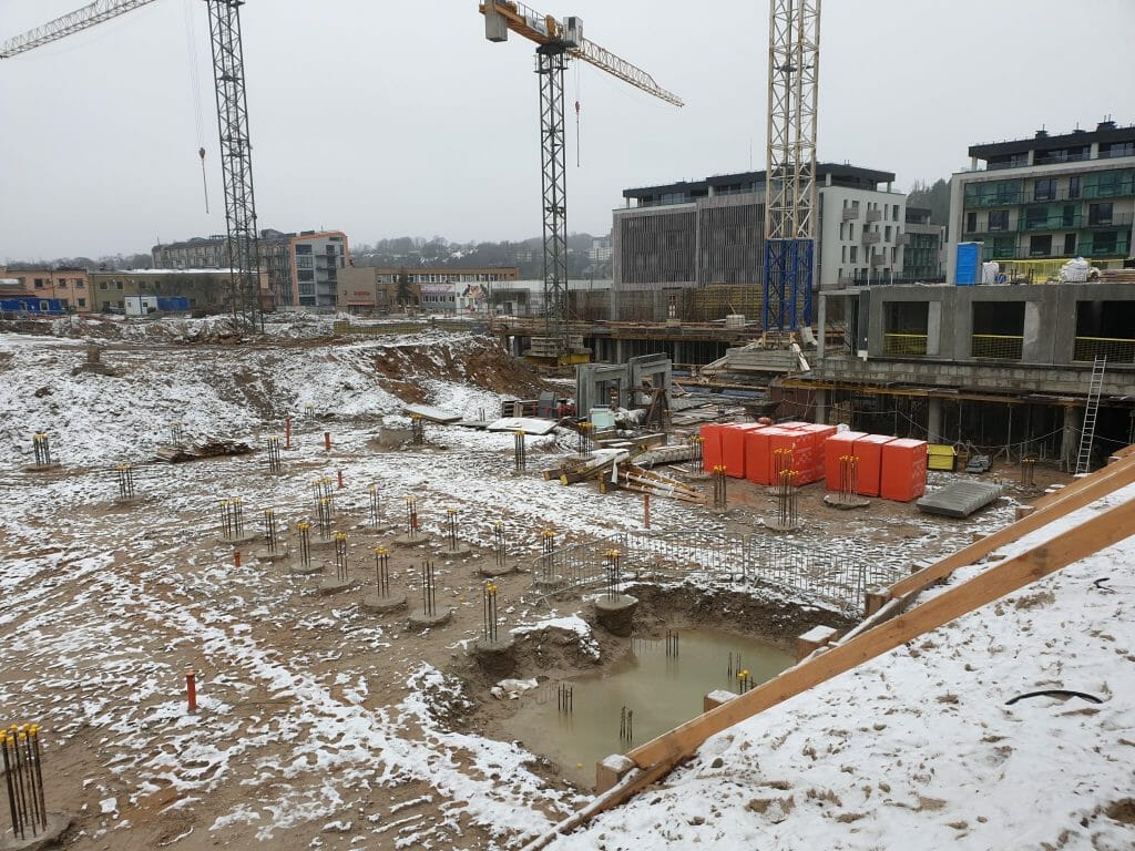 Vilnelės skverai 1 etapas (Manufaktūrų g. 7) - Multi apartment - construction photos