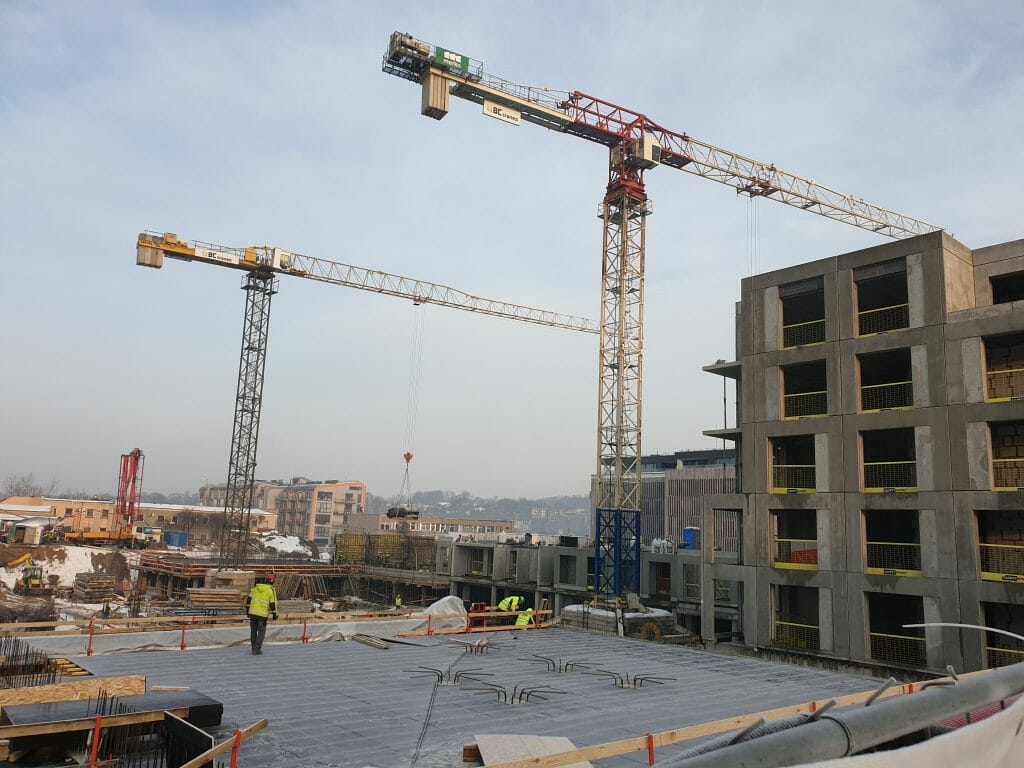 Vilnelės skverai 1 etapas (Manufaktūrų g. 7) - Multi apartment - construction photos