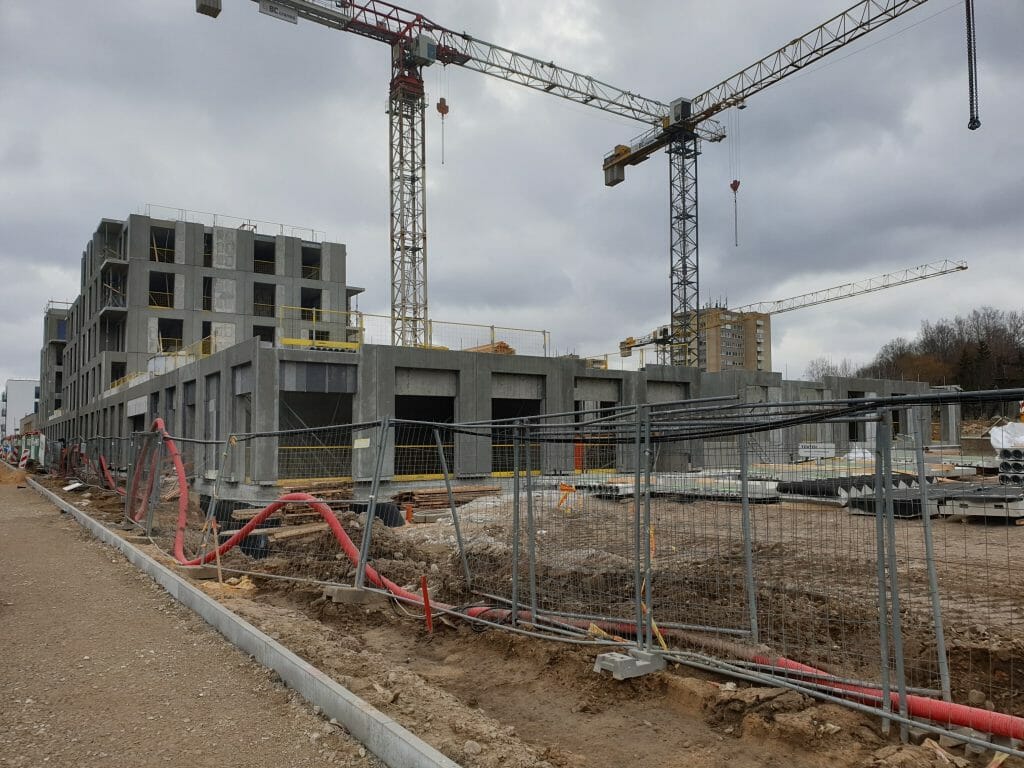 Vilnelės skverai 1 etapas (Manufaktūrų g. 7) - Multi apartment - construction photos