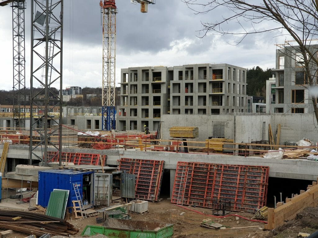 Vilnelės skverai 1 etapas (Manufaktūrų g. 7) - Multi apartment - construction photos