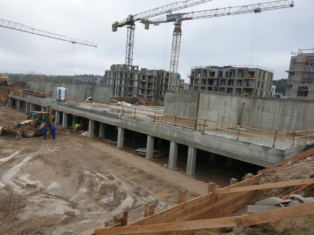 Vilnelės skverai 1 etapas (Manufaktūrų g. 7) - Multi apartment - construction photos