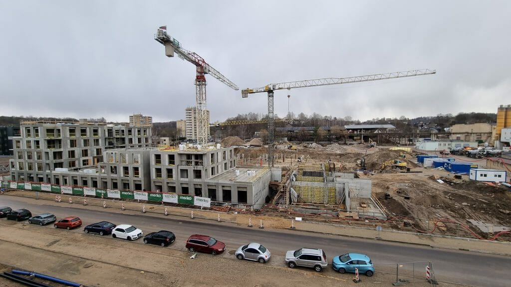 Vilnelės skverai 1 etapas (Manufaktūrų g. 7) - Multi apartment - construction photos