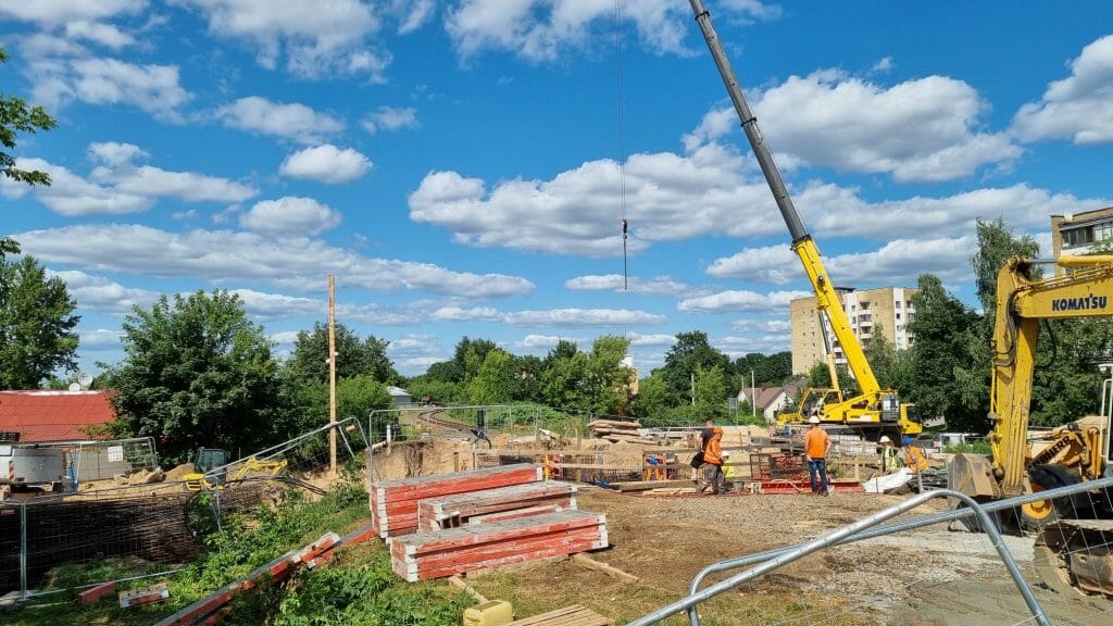 Pėsčiųjų tunelis po geležinkeliu Iešmininkų g. (Iešmininkų g.) - Velosipēdu ceļš, Gājēju ceļš - būvdarbu attēli