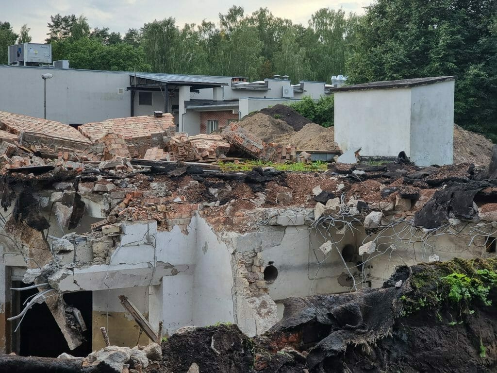 RAKUS aptiekas loģistikas ēka un stacionārus savienojoša virszemes pāreja (Hipokrāta iela 2) - Hospital - construction photos
