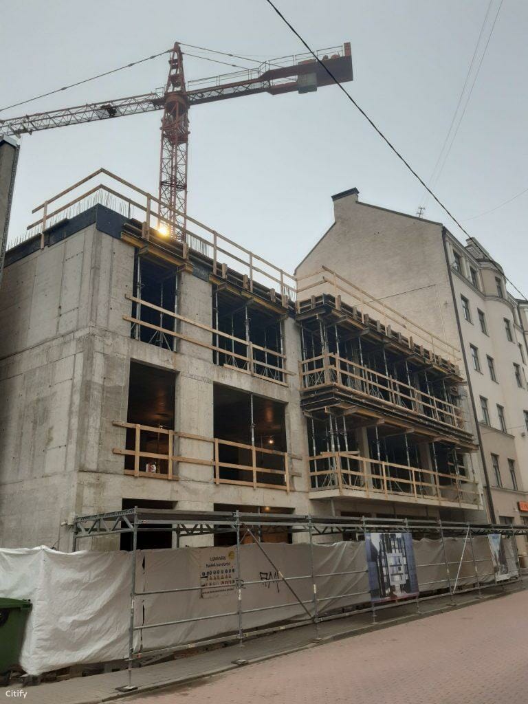 Pērses iela 2A (Pērses iela 2A) - Multi apartment, Office center - construction photos