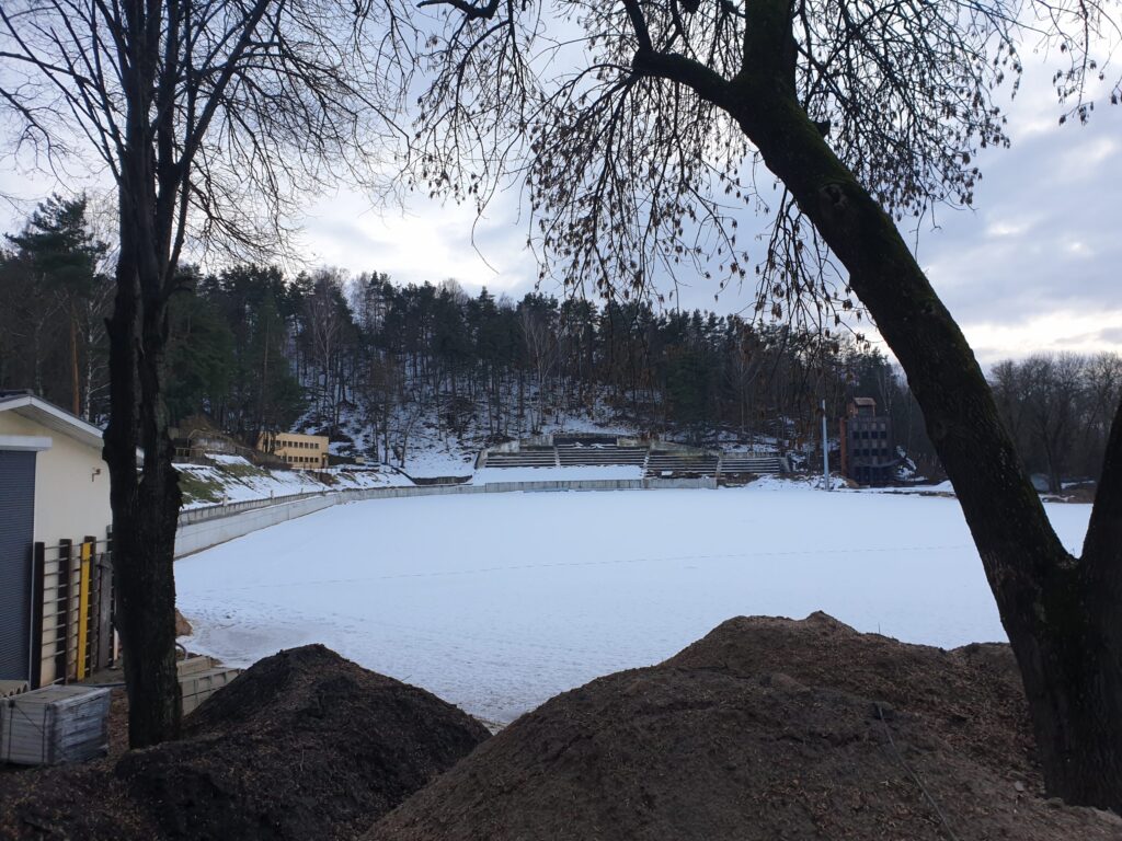 Kalnų parko stadionas (T. Kosciuškos g. 7) - Sports field or court - construction photos
