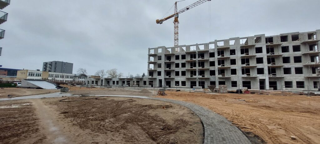 Verkių sodas 3 etapas (Verkių g. 39) - Multi apartment - construction photos