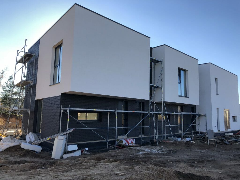 Pilaitės namai (Tilžės g. 47, 53, 55, 57, 59, 60, 61, 63, 65, 67, Gumbinės g. 8, 12, 14, Virbalio g. 4, Tolminkiemio g. 50) - Rindu mājas - būvdarbu attēli