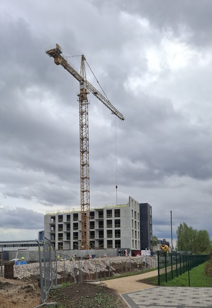 Arena Garden Towers - 1. kārta, "A1" ēka (Arēnas iela 1) - Daugiabutis - statybų nuotraukos