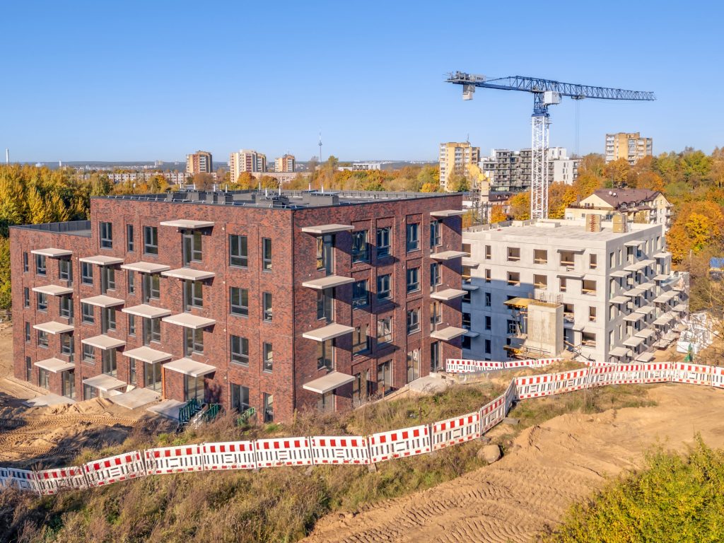 Nauji peizažai (Kaminkelio g. 23) - Multi apartment - construction photos