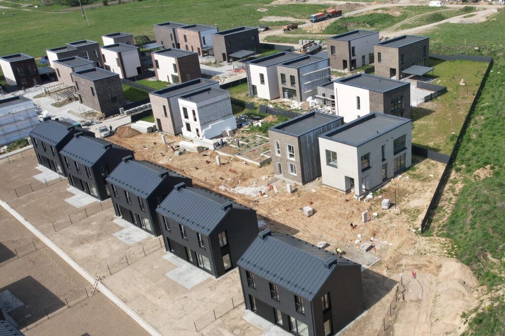 Hetitų g. kvartalas (Hetitų g. 13, 15, 17, 19, 21, 23, 25, 27, 29, 31) - Private house community - construction photos