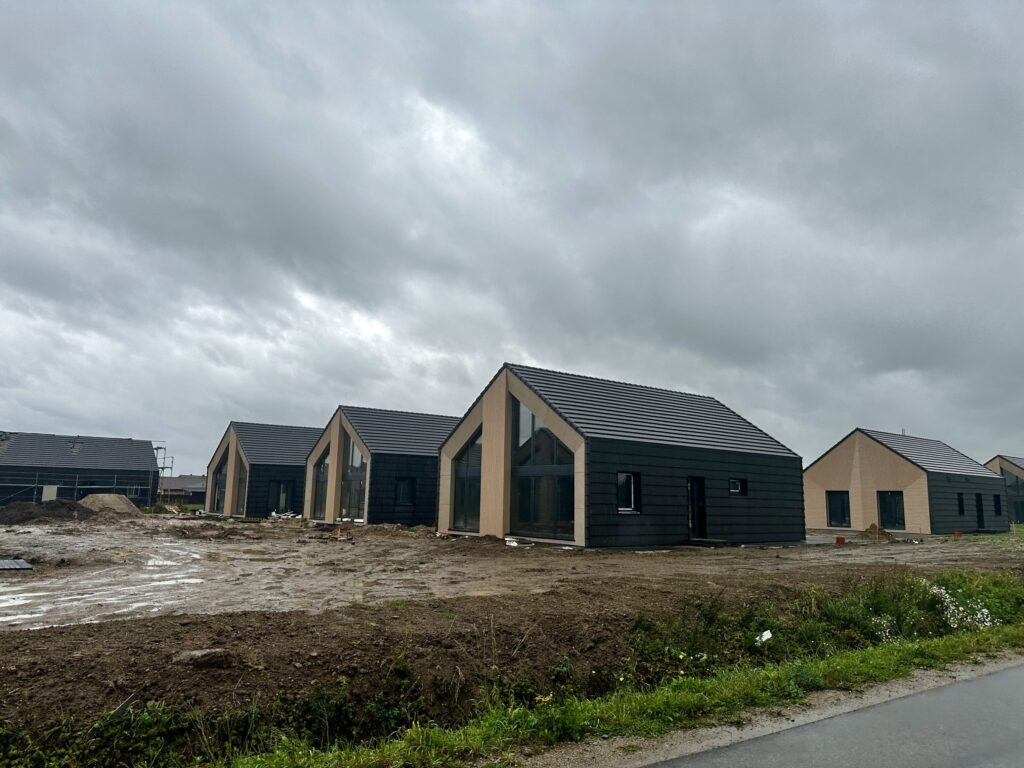 Skandinavų vilos (Ragupės g. 7, 8, 9, 10, 11, 12, 13, 14, 15, 16, 18,  Trušelių k.) - Private house community - construction photos