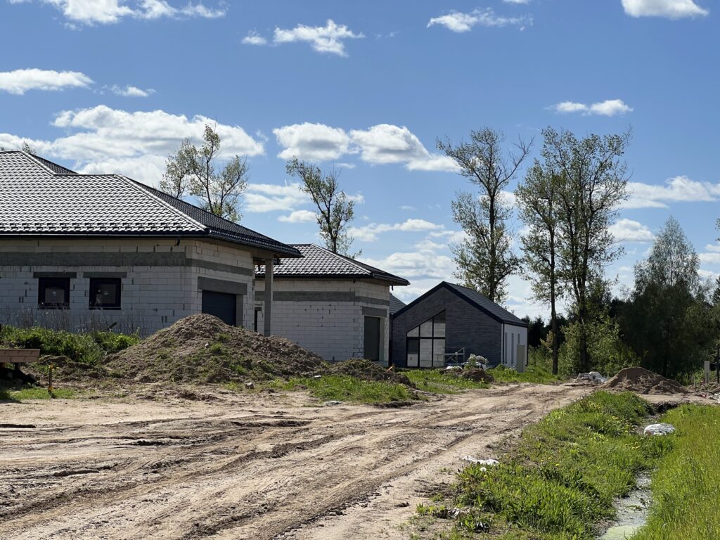 Vorupės namai (Papiškių g., Vorupės g.) (Vorupės g. 66, 68, 74, 76, Papiškių g. 45, 47, 49, 51) - Row housing - construction photos