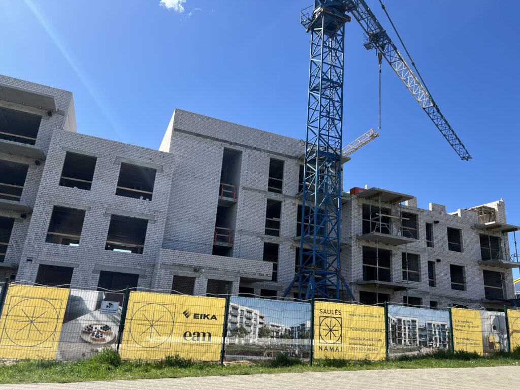 Saulės namai (Pilkalnio g. 5, 7) - Multi apartment - construction photos