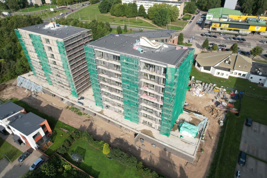 Krėvės 80 1 etapas (V. Krėvės pr. 80B) - Multi apartment - construction photos