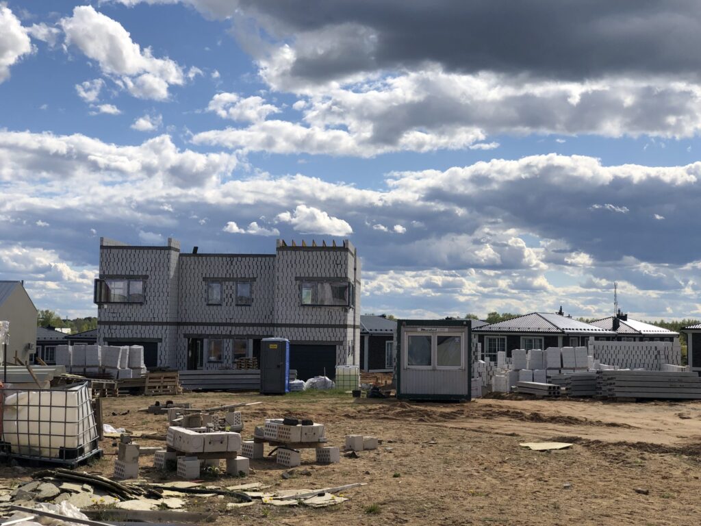 J. Bretkūno g. 34, 36, 38, 40, 42 (J. Bretkūno g. 34, 36, 38, 40, 42) - Row housing - construction photos