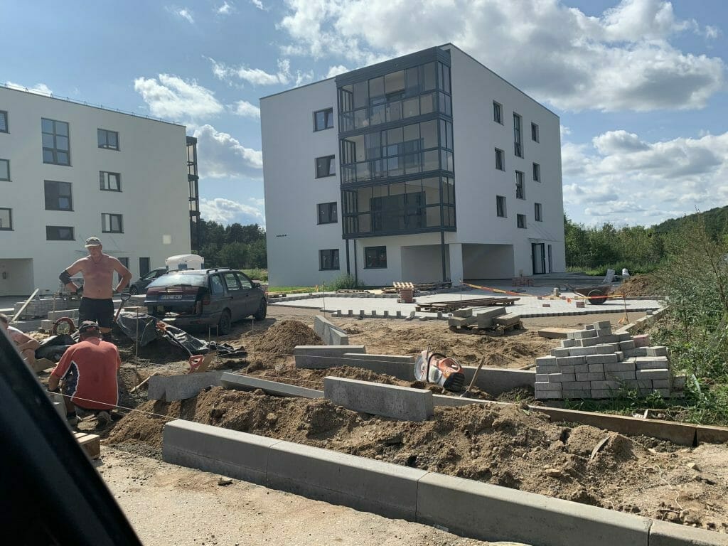 Lampėdžio takas 1 etapas (Įkalnės aklg.) - Multi apartment - construction photos