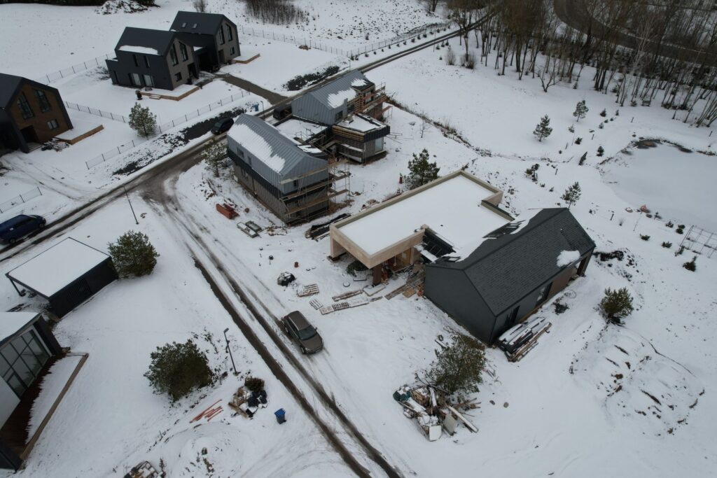 Versmių parkas (Versmių g. 2, 4, 6, 7, 8, 9, 10, 11, 12, 13, 15, 16, 17, 19 - 47) - Land plots, Private house community - construction photos