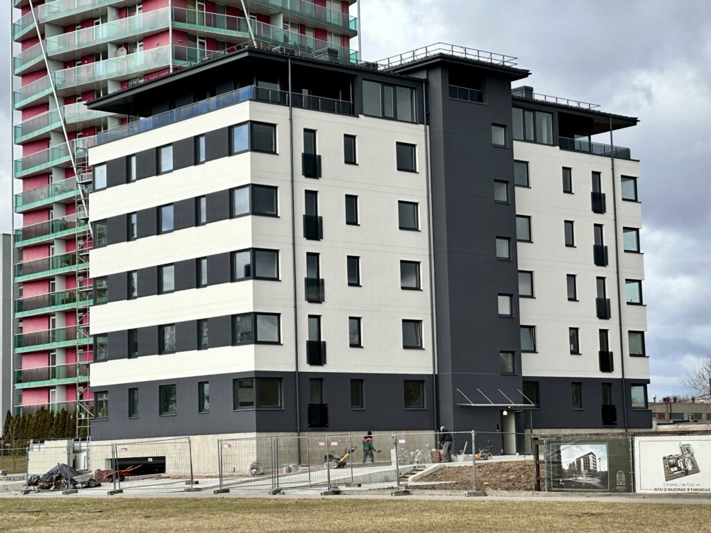 Ąžuolų namai (Verkių g. 48) - Multi apartment - construction photos