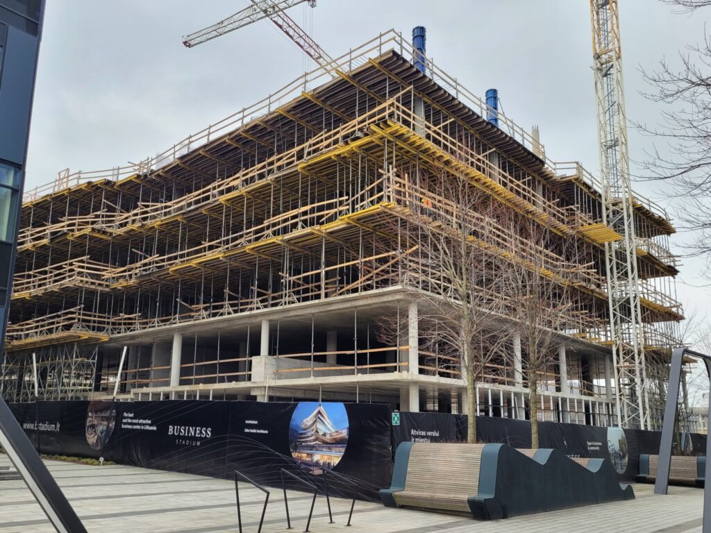 Business Stadium Central (Rinktinės g. 3) - Verslo centras - statybų nuotraukos
