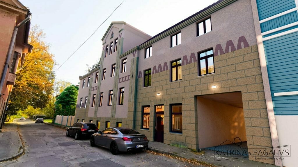 Katrīnas pagalms (Katrīnas dambis 6, Piena iela 2, 4) - Daugiabutis - vizualizacija