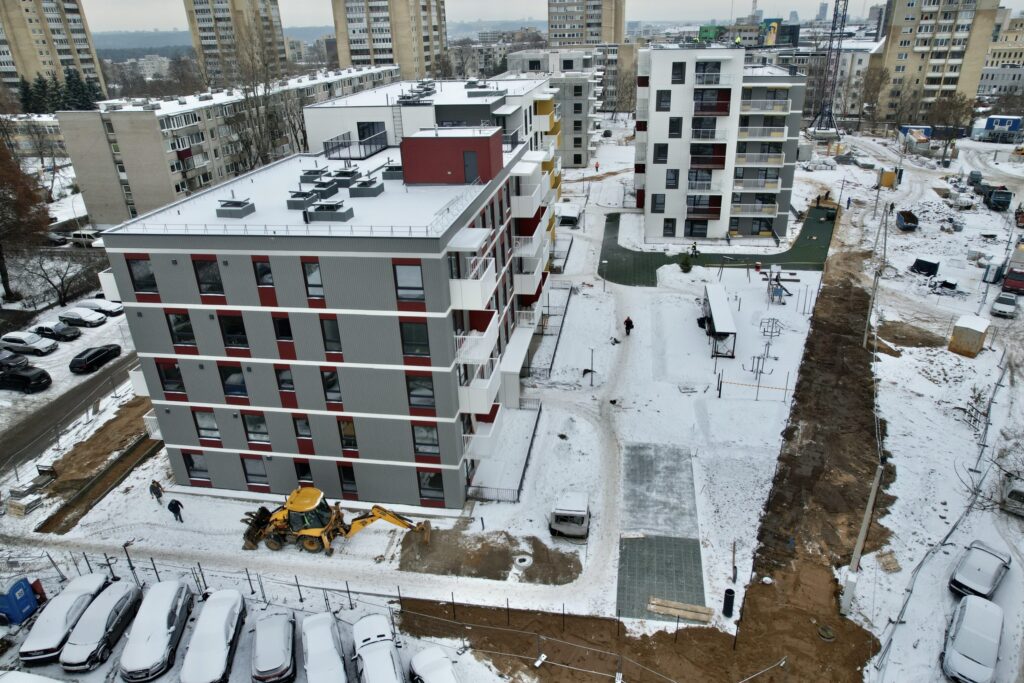 Mėlyni vilkai 1 etapas (Skroblų g. 14) - Daudzdzīvokļu nams - būvdarbu attēli