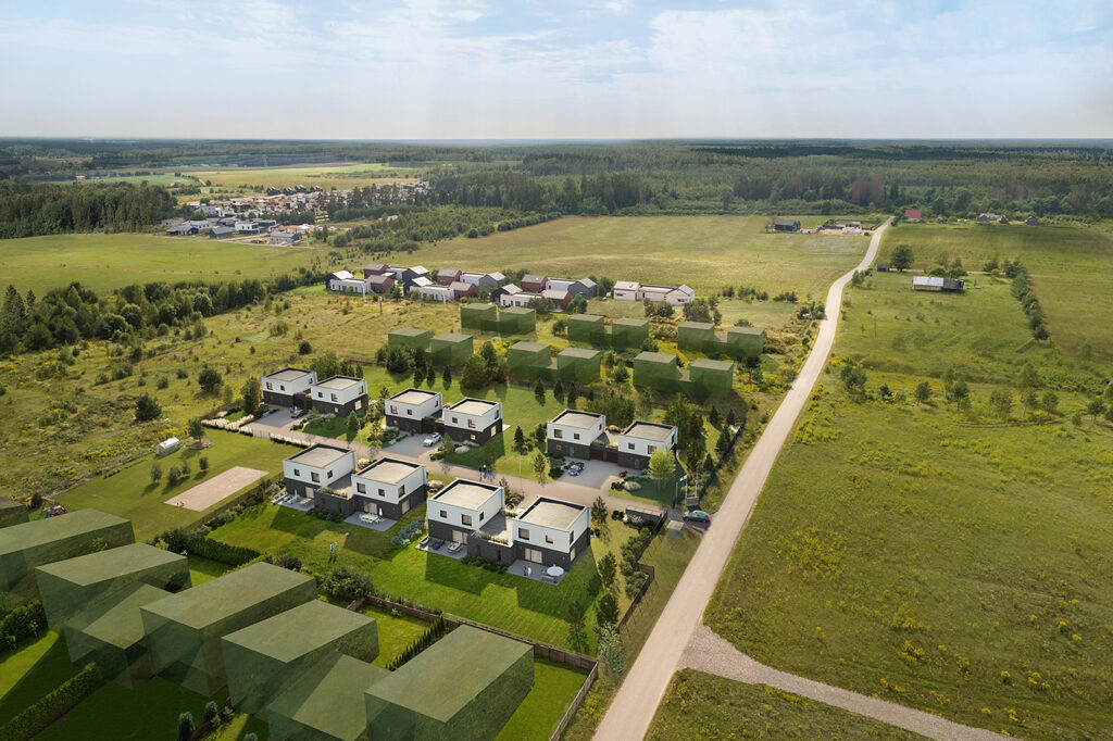 Draugystės slėnis (Užukampio g. 10, 12, 14, 16, 18, 20) - Row housing - visualization