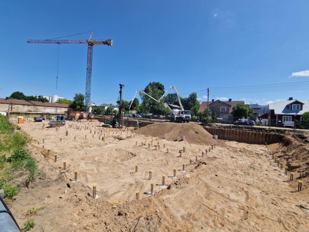 Šnipiškių solo (Veprių g. 4) - Daudzdzīvokļu nams - būvdarbu attēli