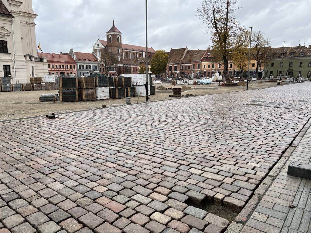Kauno rotušės aikštė (Rotušės a.) - Square - construction photos